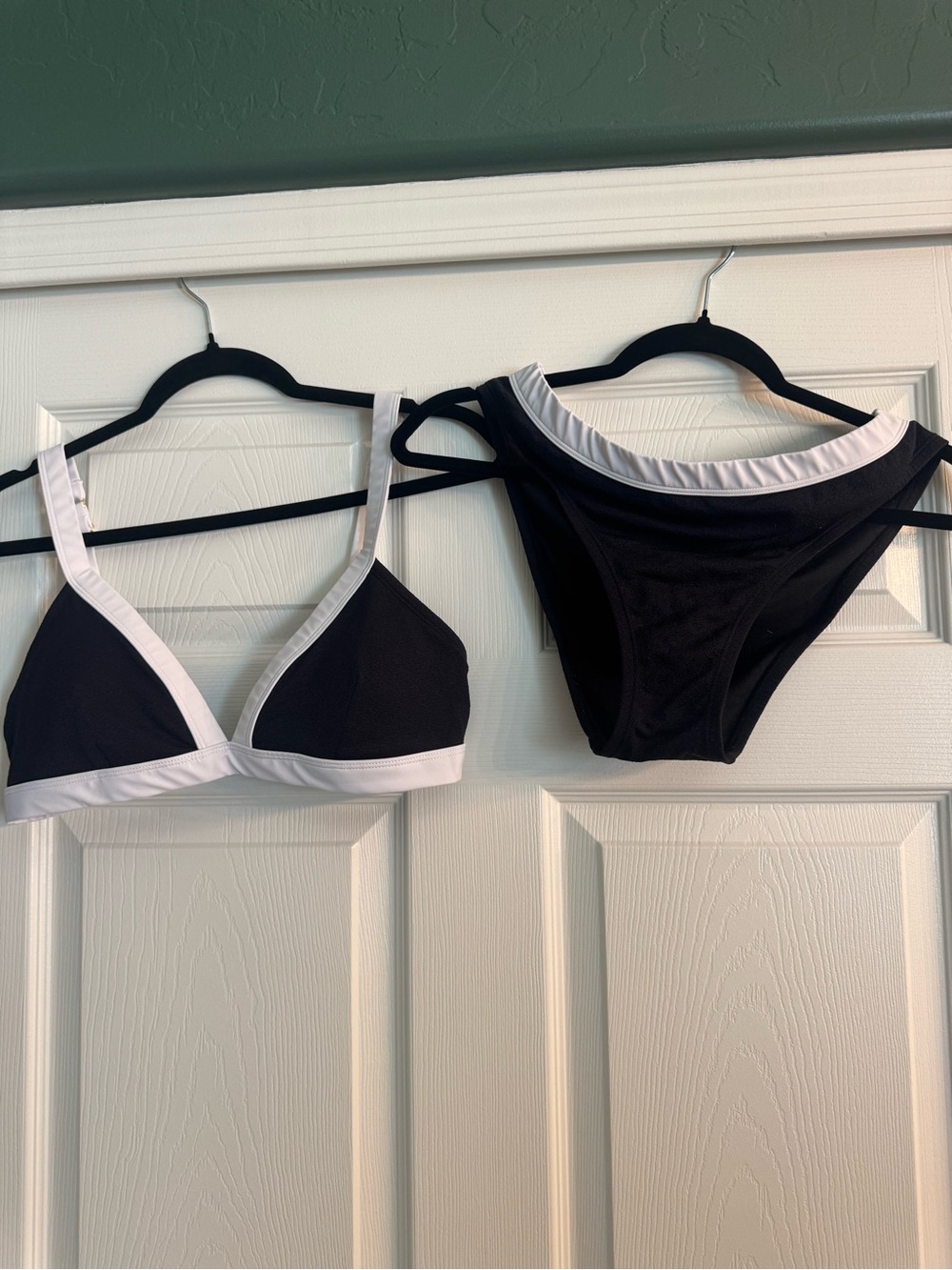 Time and Tru Black and White Two-Piece Bikini Set